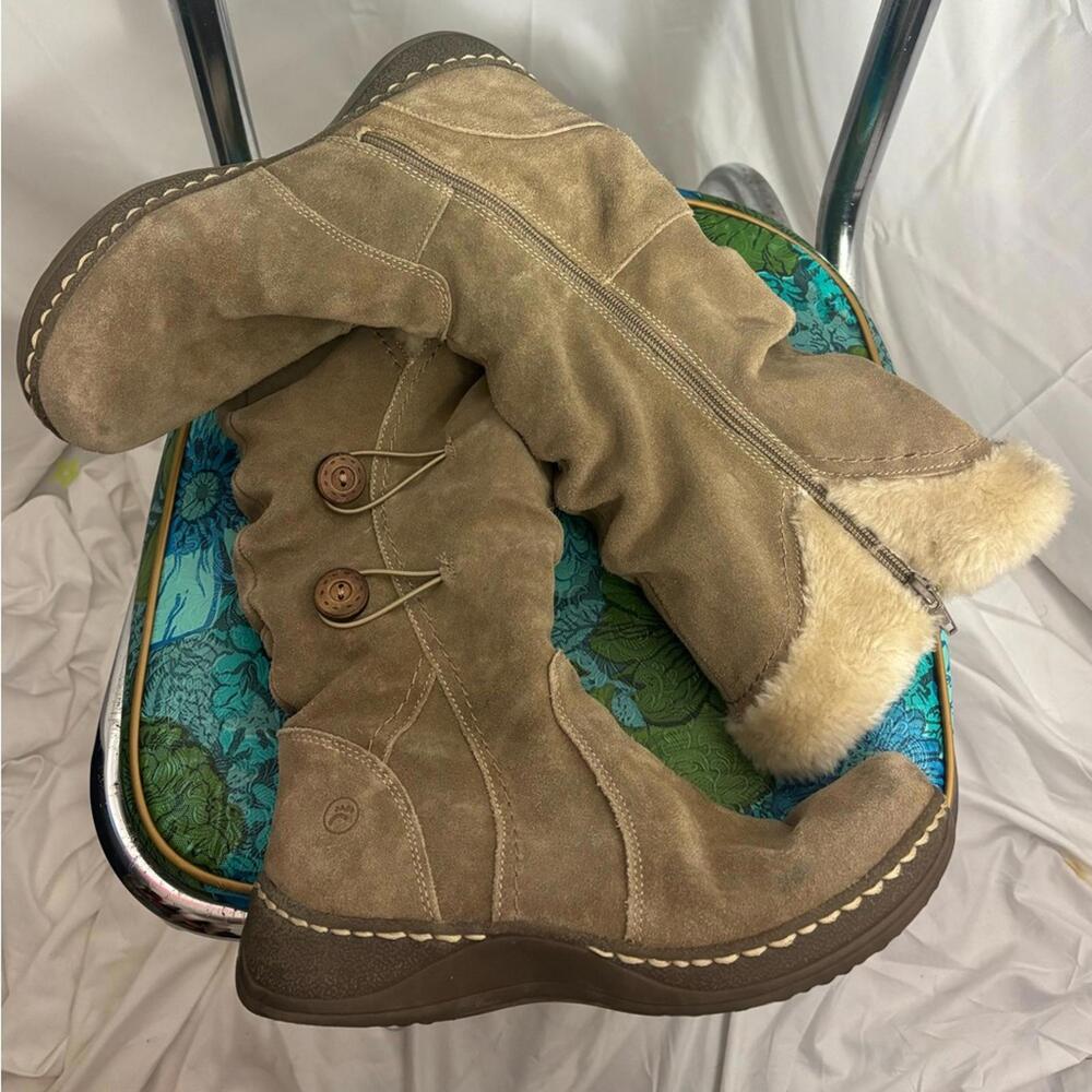 Bear Traps Tan Leather Suede Faux Fur Lined Women’s Winter&Rain Boots Size 9.5 - Picture 14 of 14
